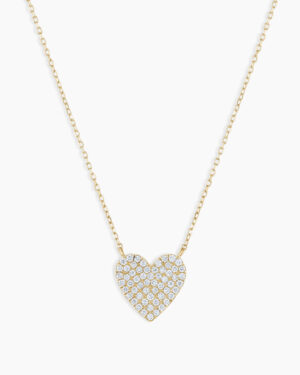 Diamond Pav?? Heart Necklace