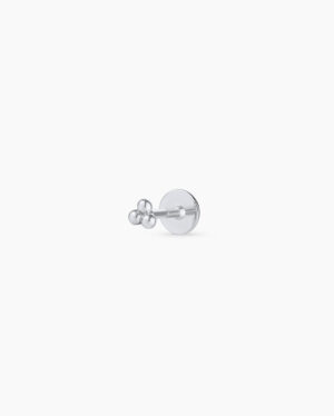 14k Gold Trio Flat Back Single Stud