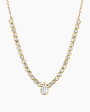 Lab Grown Diamond Pear Row Necklace