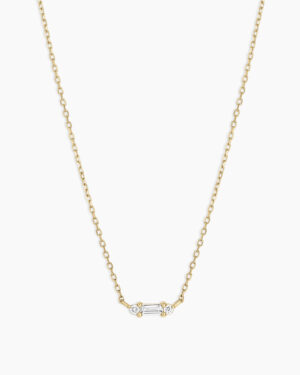 Diamond and White Sapphire Amara Necklace