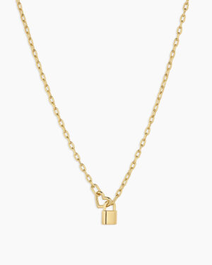 Heart Padlock Interlocking Necklace