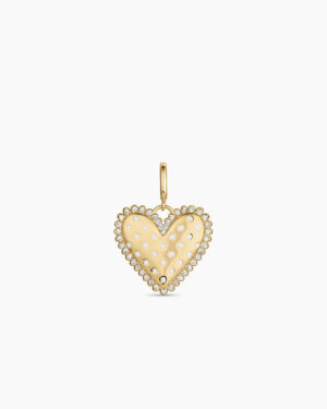 Vintage Heart Dot Parker Charm