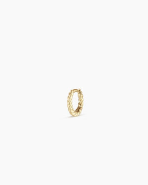 14k Gold Crew Single Huggie 8mm