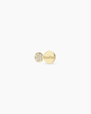 Diamond Pav?? Flat Back Single Stud
