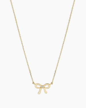Diamond Put a Bow on it Necklace