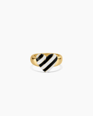 Campbell Enamel Heart Ring