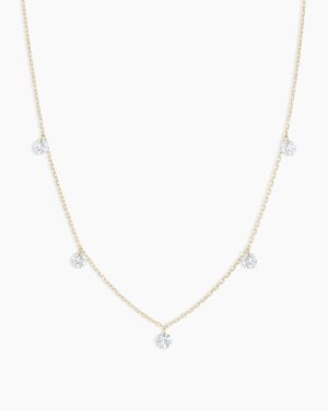 Floating Diamond Flutter Necklace