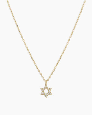 Diamond Star of David Necklace