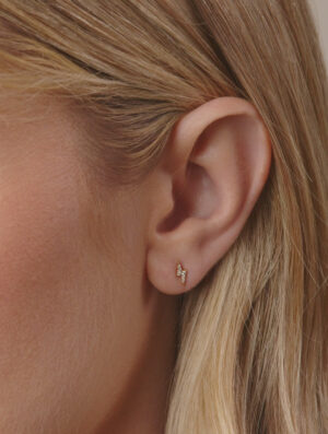 Diamond Lightning Single Stud